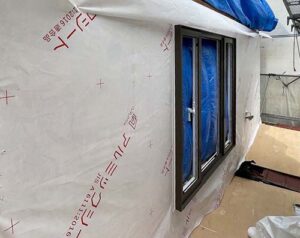 写真：new!! モルタル外壁、昭和の家を暖かく！　気流止め改修工事が完了・札幌市(3)